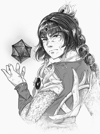 Shadowheart Sketch (Baldur's Gate 3)